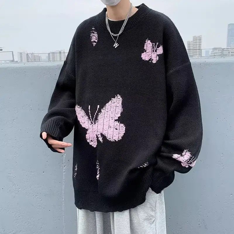 Japanese Brand × Vintage Cute fashion butterfly knit sweater knitwear cute y2k Size US XL / EU 56 / 4 - 2 Thumbnail