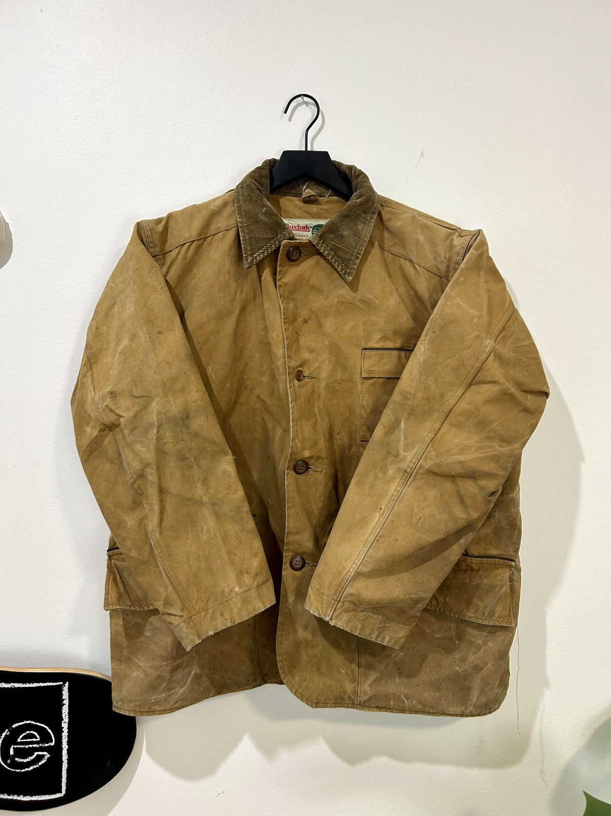 Vintage 1960s Duxbak Tan Canvas Hunting Jacket