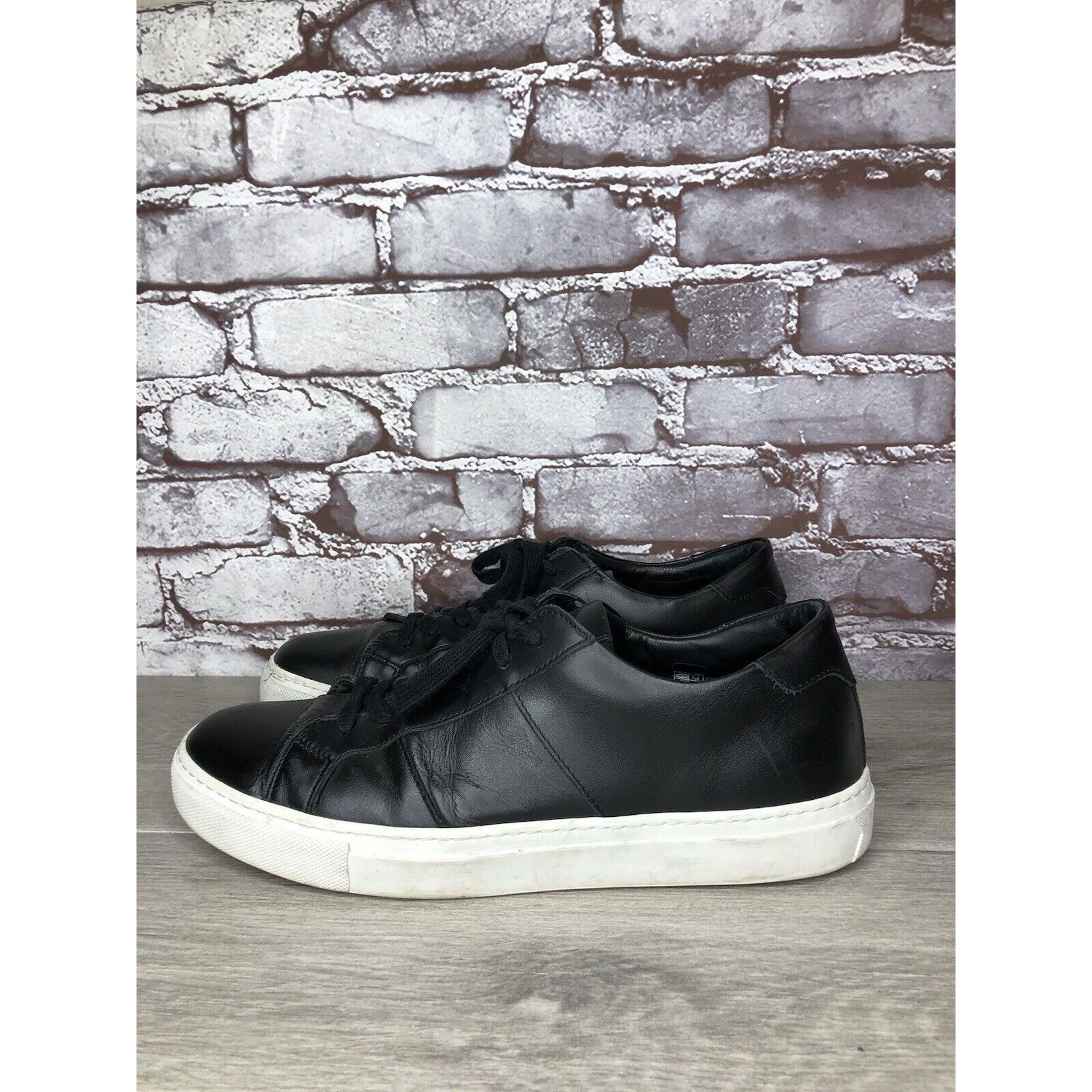 Greats Greats Brooklyn Black Leather Causal Lace Sneakers Shoes Men Size US 9.5 / EU 42-43 - 1 Thumbnail