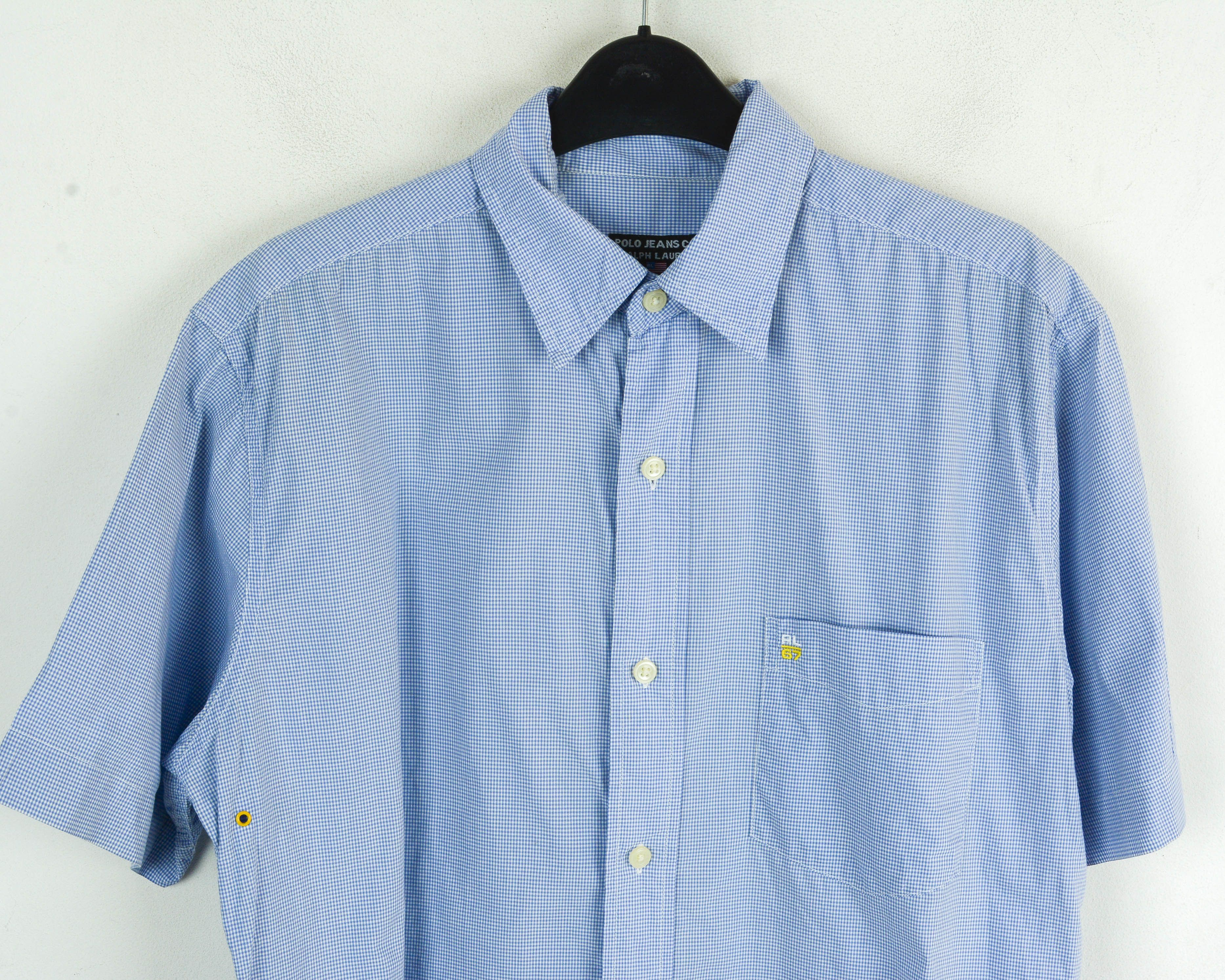 Polo Ralph Lauren POLO JEANS CO Shirt M Check Button Casual Short Sleeve Top Size US M / EU 48-50 / 2 - 2 Thumbnail
