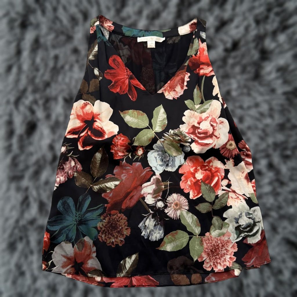 Boston Proper Boston Proper Blouse Tank 6 Multicolor Floral Bohemian Fairy Womens V-Neck Sleeveless Size M / US 6-8 / IT 42-44 - 1 Thumbnail