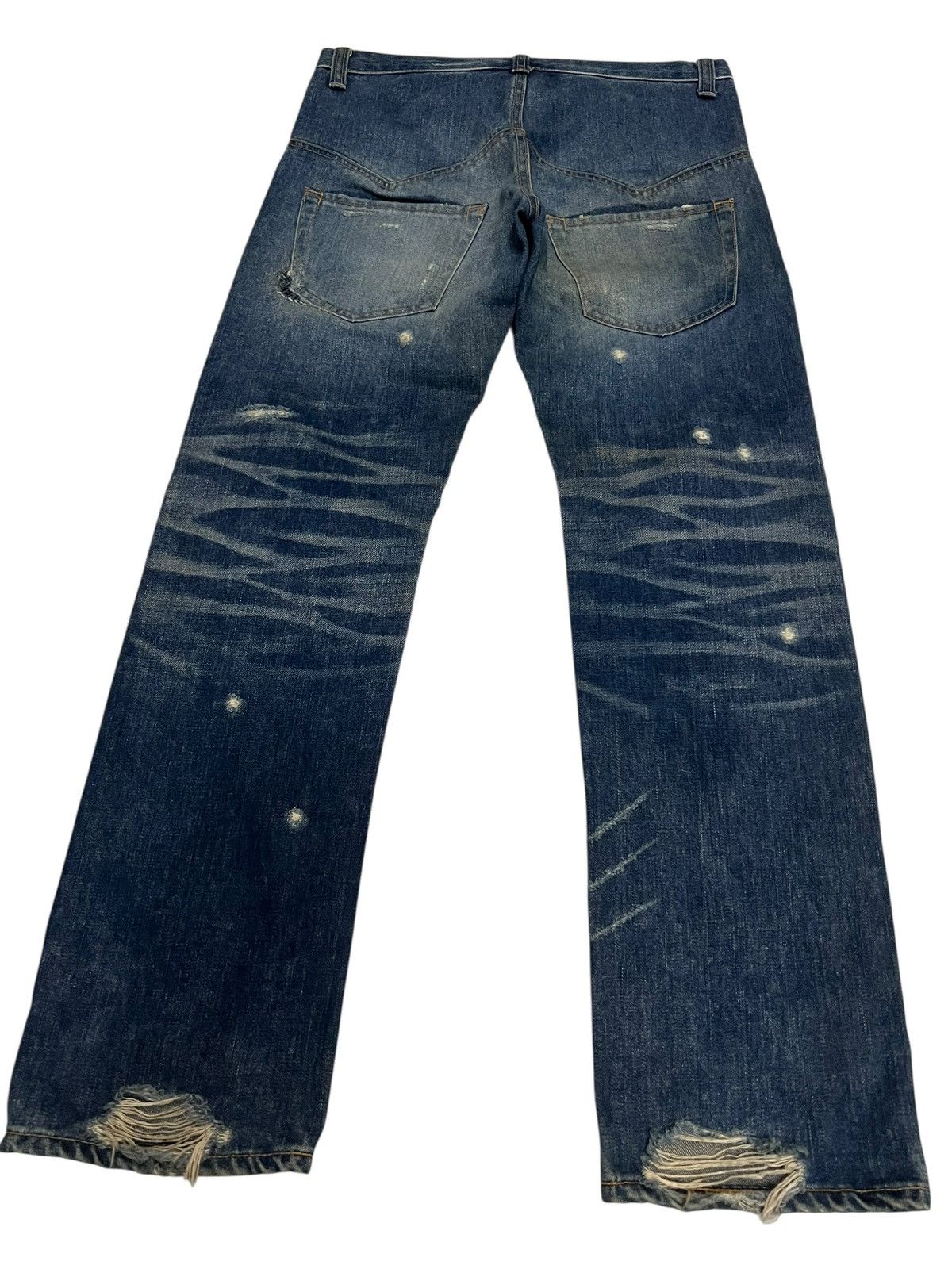 Issey Miyake VINTAGE SUNAOKUWAHARA SELVEDGE DISTRESSED ISSEY MIYAKE JEAN Size US 31 - 2 Thumbnail