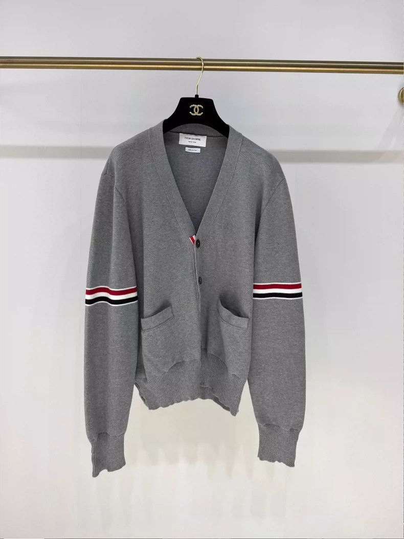 Thom Browne Thom Browne Gray cardigan jacket Size US S / EU 44-46 / 1 - 1 Thumbnail