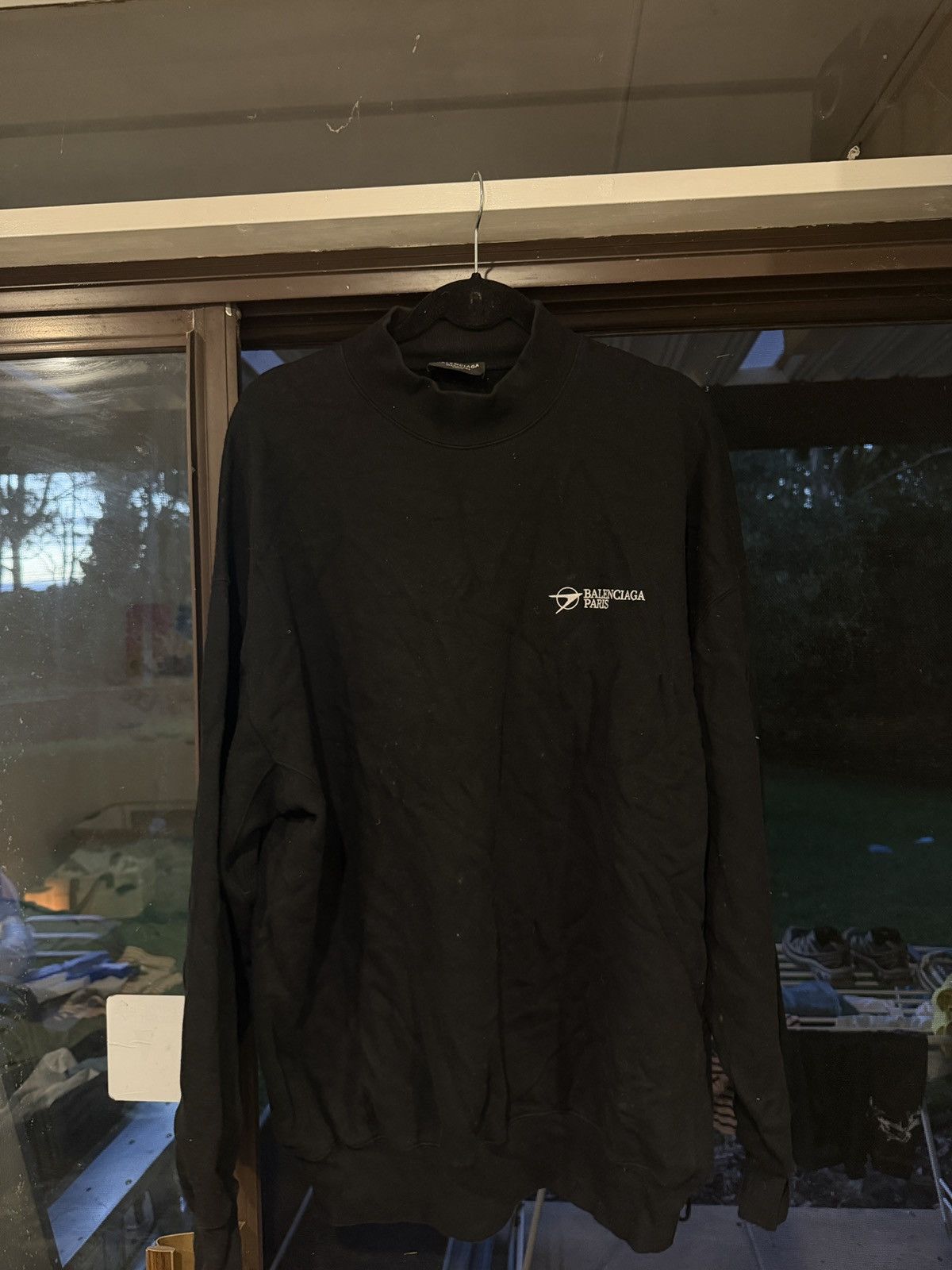 Balenciaga Balenciaga Paris Orbit Logo Sweatshirt Mock Neck Crew Neck Size US L / EU 52-54 / 3 - 1 Thumbnail