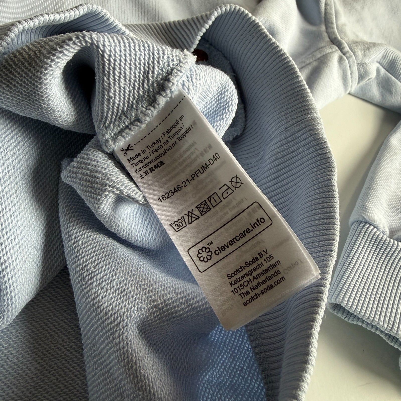 Scotch & Soda Scotch & Soda Light Blue Cotton Pullover Hoodie Size US M / EU 48-50 / 2 - 4 Thumbnail