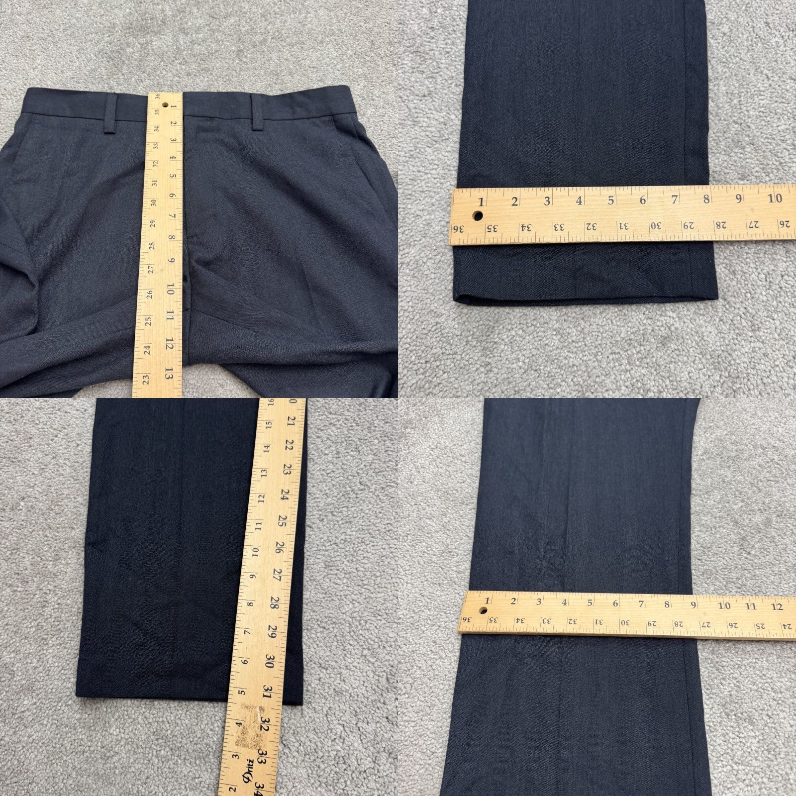 Banana Republic Banana Republic Slim Dress Pants Men 33x32 Blue Flat Front Straight Dress Pants Size US 33 - 9 Thumbnail