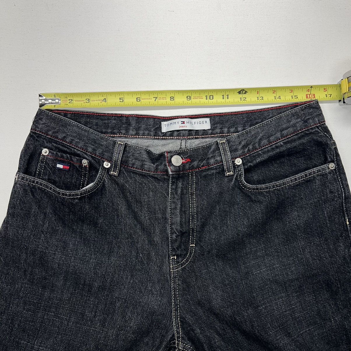 Tommy Hilfiger × Vintage Tommy Hilfiger Jeans Black Blasted Boyfriend Denim Faded Size 34" / US 12 / IT 48 - 24 Thumbnail