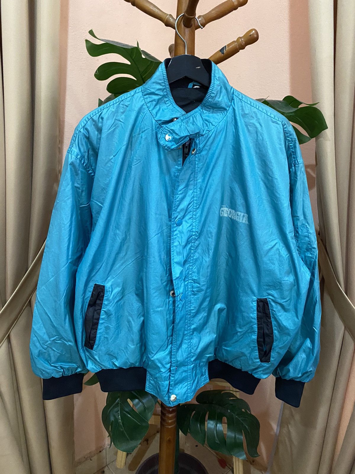 Other Vintage Georgia Nylon Windbreaker Oversized Sports Jacket Size US L / EU 52-54 / 3 - 1 Thumbnail