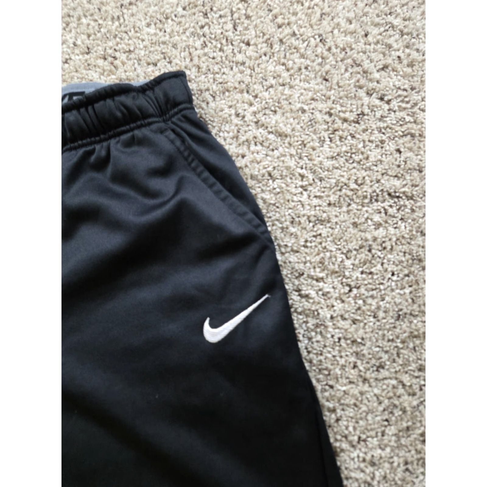 Nike Nike Dri-FIT Joggers Pants Mens Small Black Fleece Athletic Tapered Leg Size US 29 - 3 Thumbnail