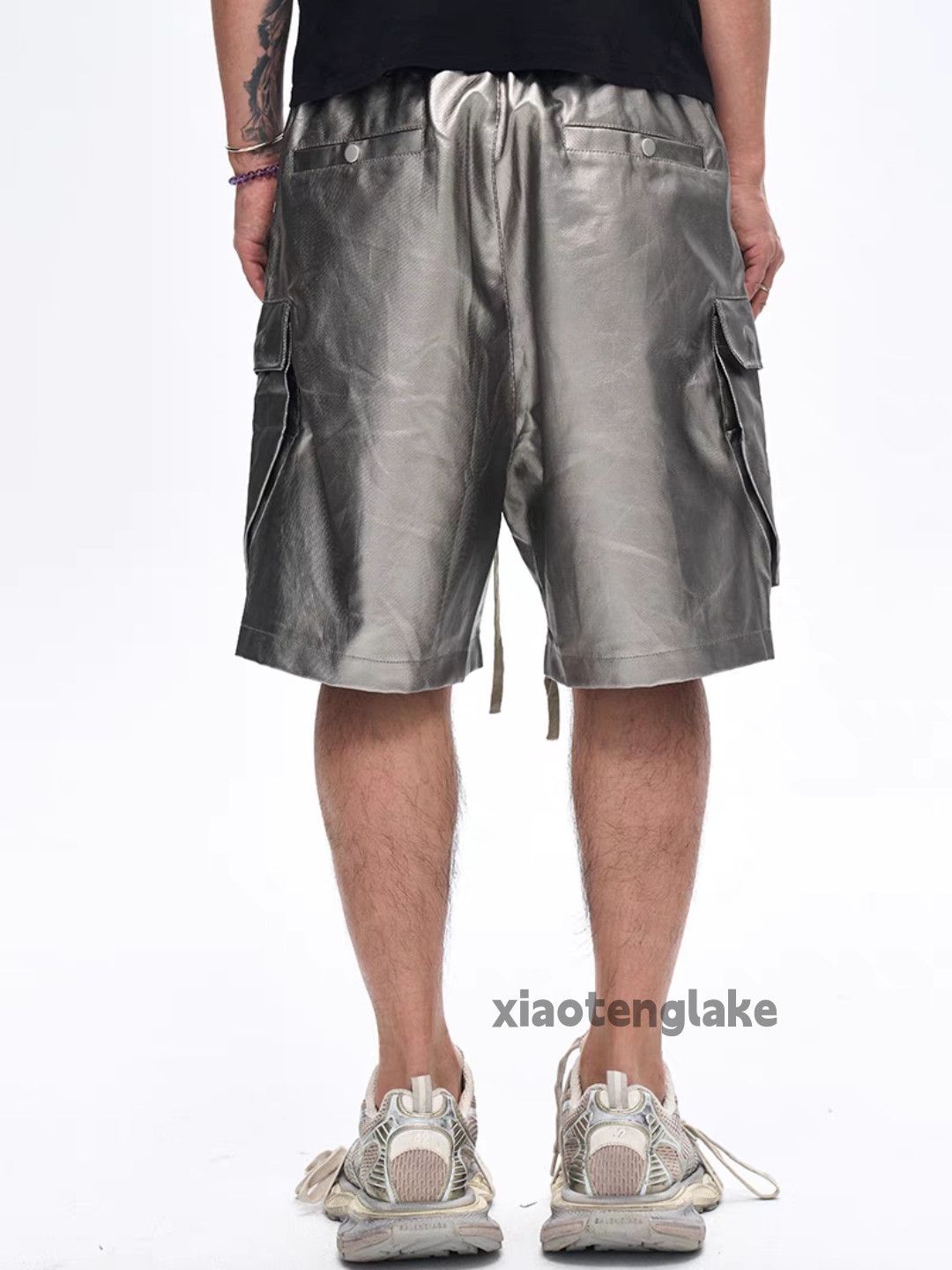 Designer Unisex utility punk hiphop yuppie coated tactical shorts Size US 32 / EU 48 - 2 Thumbnail