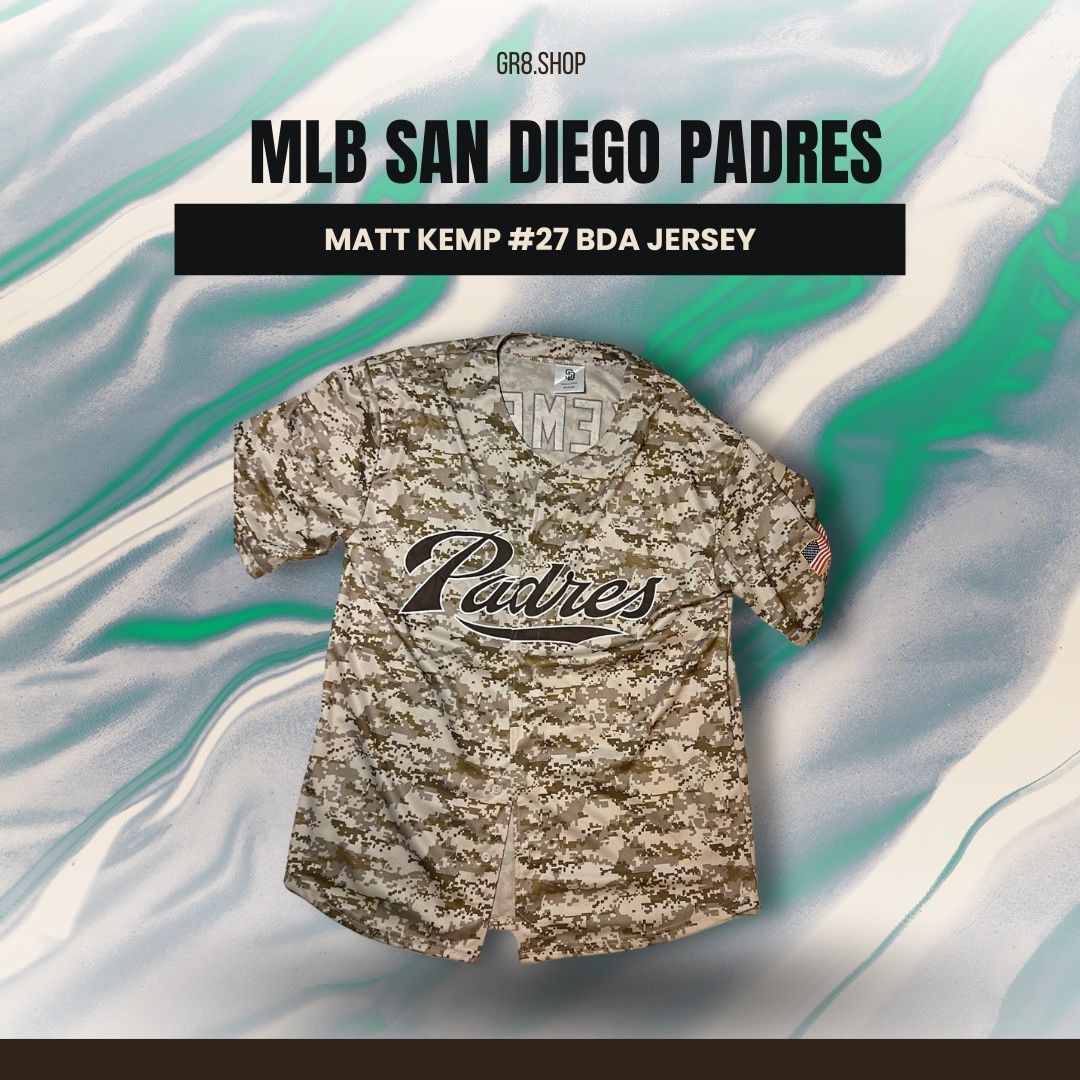 Other MLB San Diego Padres Matt Kemp #27 Camo Jersey XL Made In Ch Size US XL / EU 56 / 4 - 1 Thumbnail