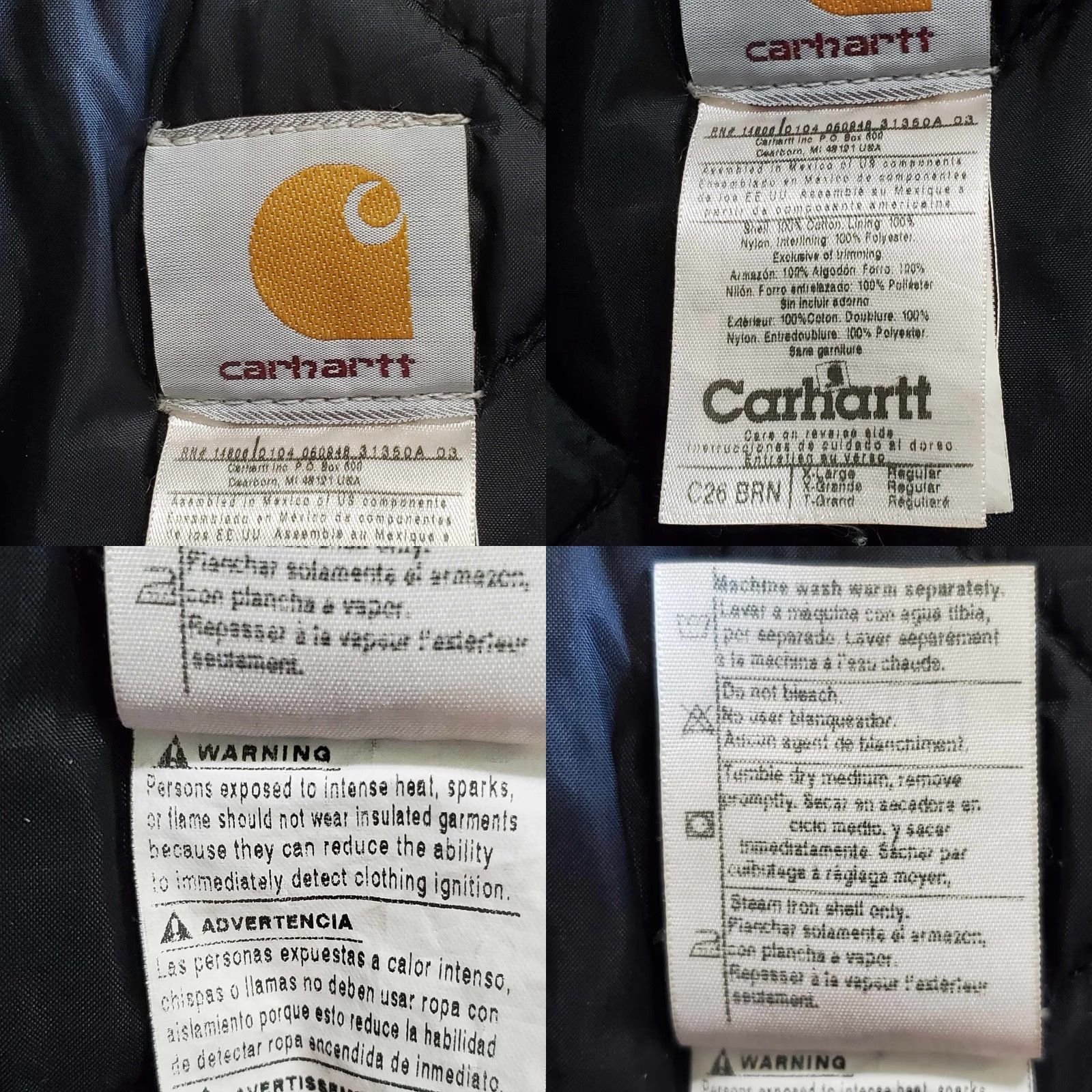 Carhartt VINTAGE Carhartt Jacket Mens Chore Barn Coat C26 CHT Brown XL TG Big & Tall USA Overcoat Size US XL / EU 56 / 4 - 9 Thumbnail