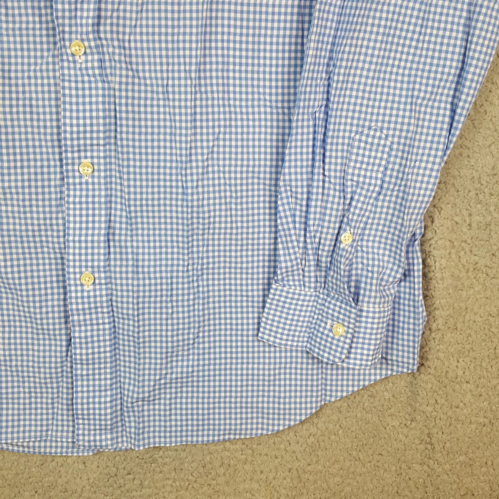 Ralph Lauren VINTAGE Ralph Lauren Men’s Button-Down Shirt XL Blue Plaid Collared Gingham 90s Workwear Casual Dress Size US XL / EU 56 / 4 - 4 Thumbnail