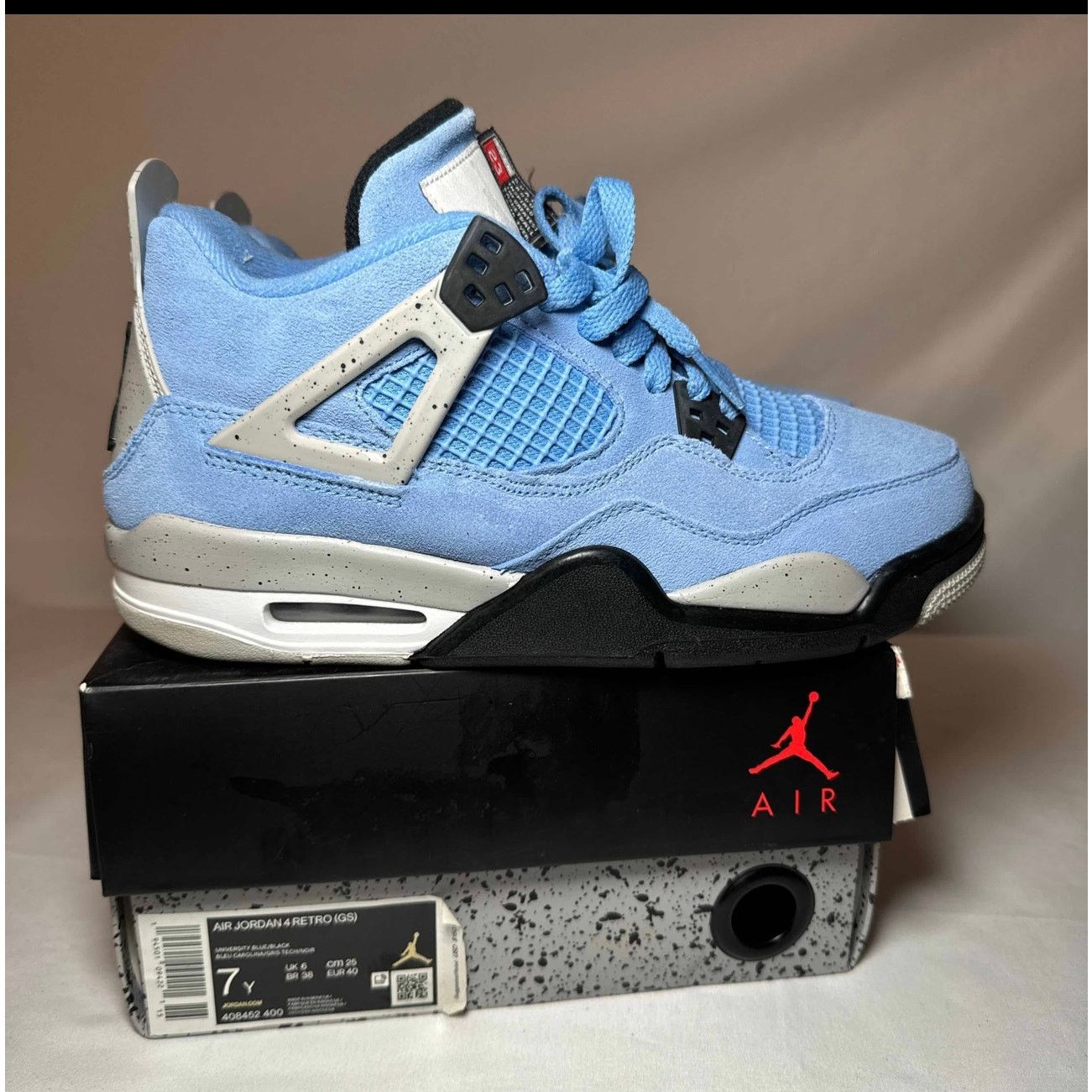 Jordan Brand × Nike Size 7 - Air Jordan 4 Retro GS University Blue Men's Shoes Size US 7 / EU 40 - 1 Thumbnail