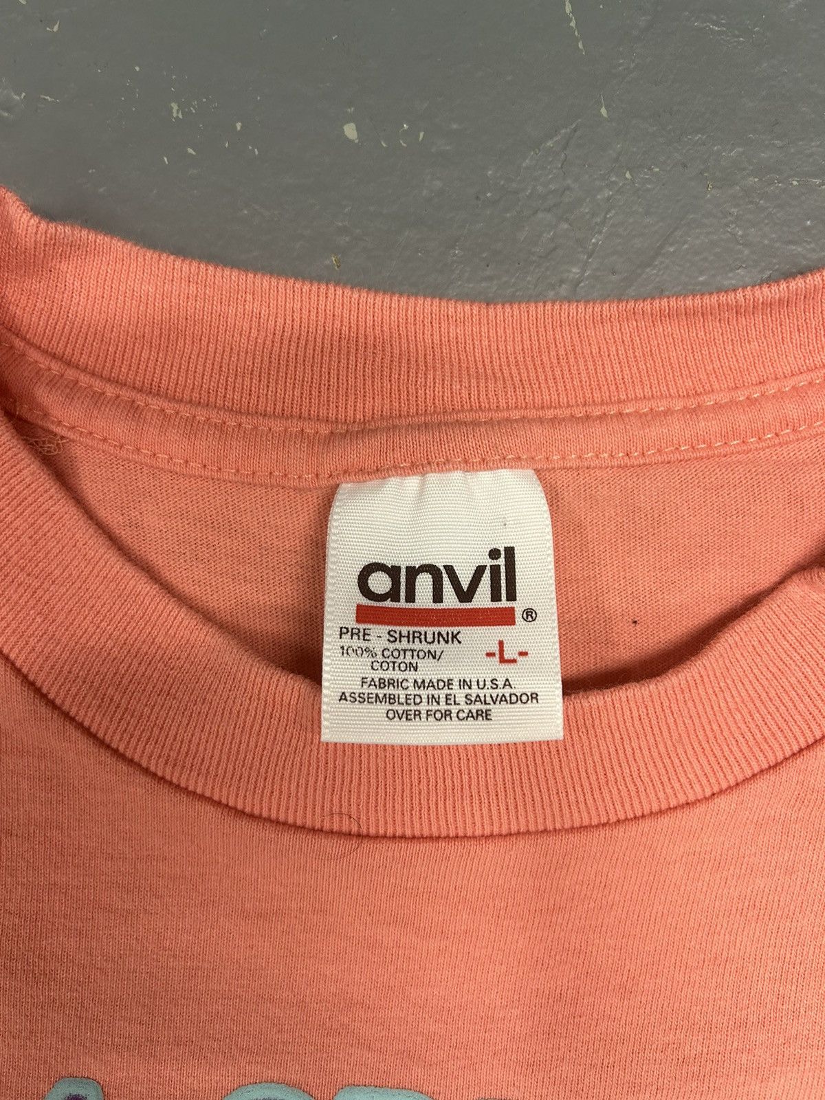 Vintage Crazy Vintage 90s Essential Salmon Palm Springs Tee Shirt Size US L / EU 52-54 / 3 - 3 Thumbnail