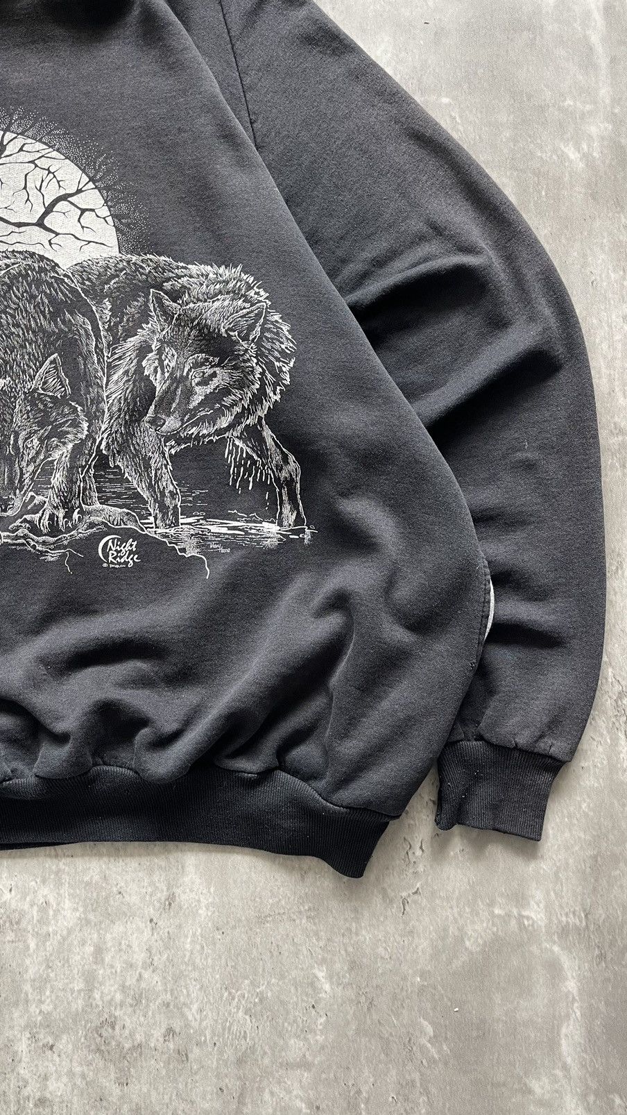 Russell Athletic × Vintage VINTAGE 1990S FADED WOLF NATURES HOODIE Size US XL / EU 56 / 4 - 1 Thumbnail