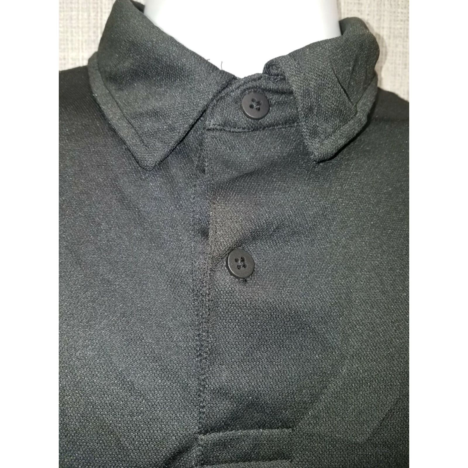 Vintage Telsa Polo Shirt Mens M Black 100% Polyester Polo Shirt Mens M Black Size US M / EU 48-50 / 2 - 2 Thumbnail