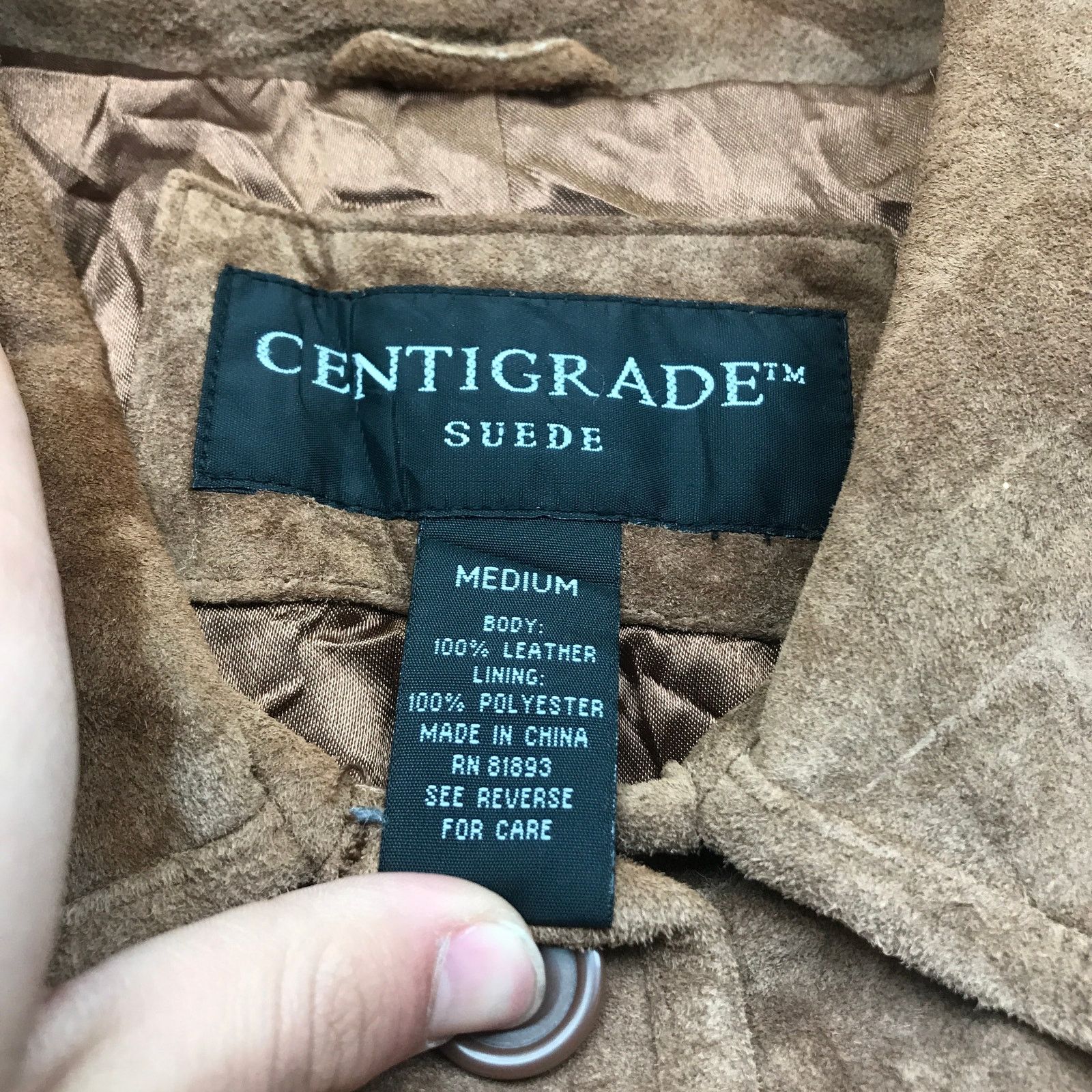 Other Centigrade Suede Leather Lined Trench Coat Jacket Womens M Size M / US 6-8 / IT 42-44 - 3 Thumbnail