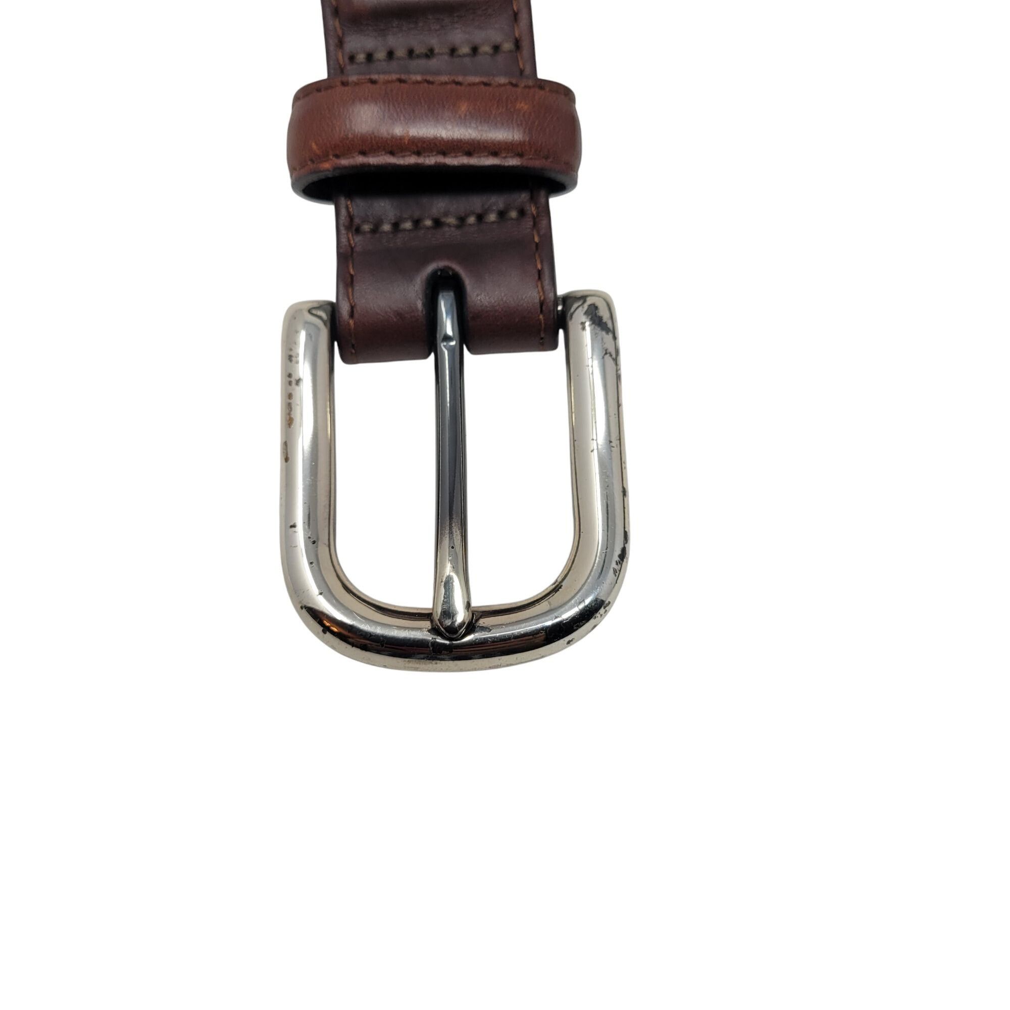 Brighton Vtg Brighton Mens Braided Leather Belt 36 Brown Silver Buckl Size 36 - 7 Thumbnail