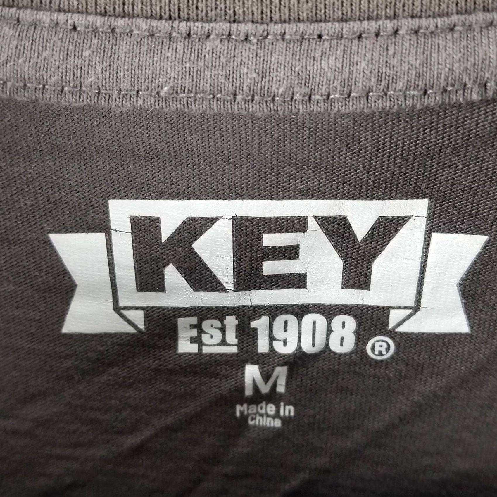 Vintage Key Work Shirt M Gray Short Sleeve Pocket Tee Farm Mechanic Mens Size US M / EU 48-50 / 2 - 2 Thumbnail