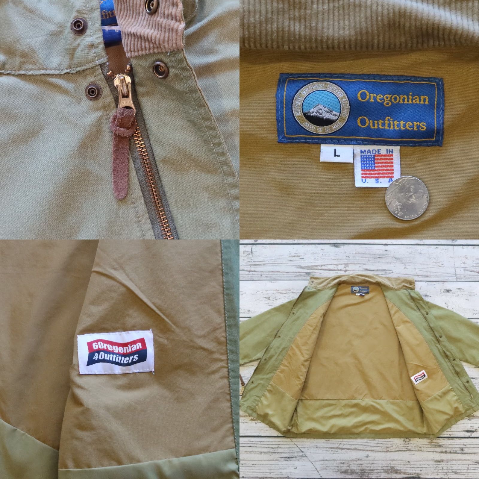 Vintage Oregonian Outfitters Jacket Men L Green Parka 60/40 Made in USA VTG Size US L / EU 52-54 / 3 - 8 Thumbnail