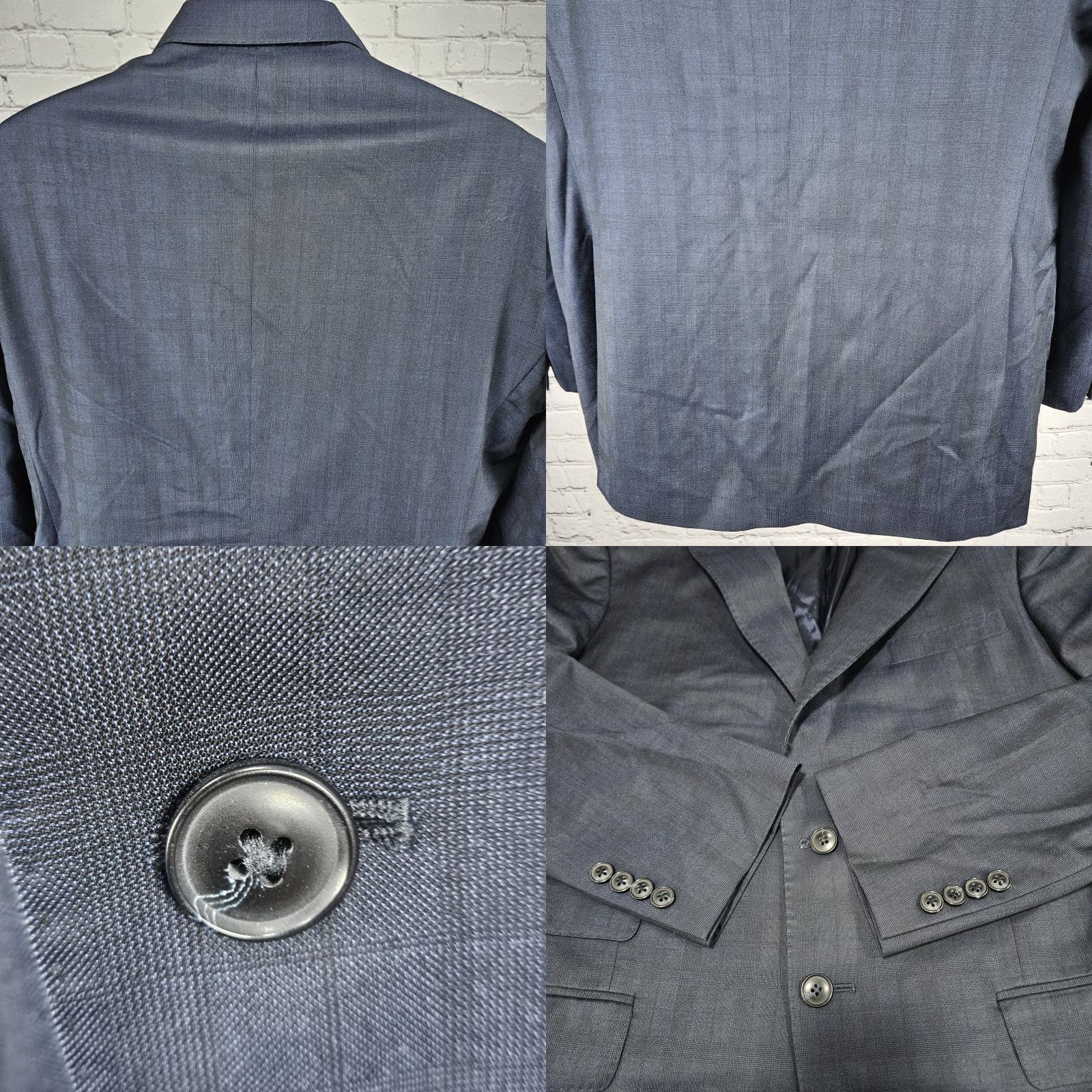 Jos. A. Bank Jos A Bank Reserve Navy 100% Wool Savile Tailored Fit Peak Blazer Sport Coat 41R Size 42R - 9 Thumbnail