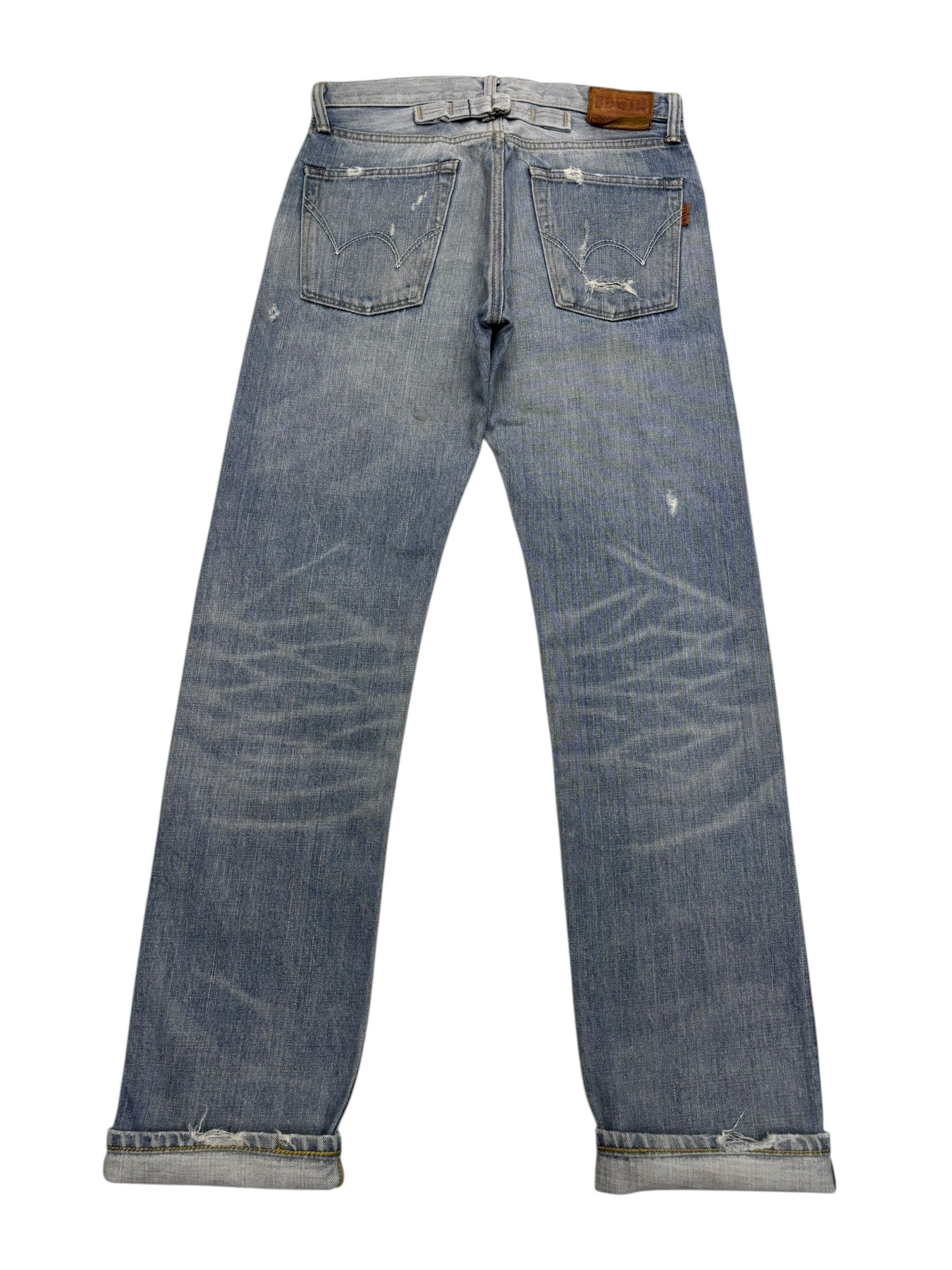 Acne Studios 🔥EDWIN 505zx SELVEDGE DENIM BUCKLE BACK BLUE WASH JEANS Size US 30 / EU 46 - 4 Thumbnail