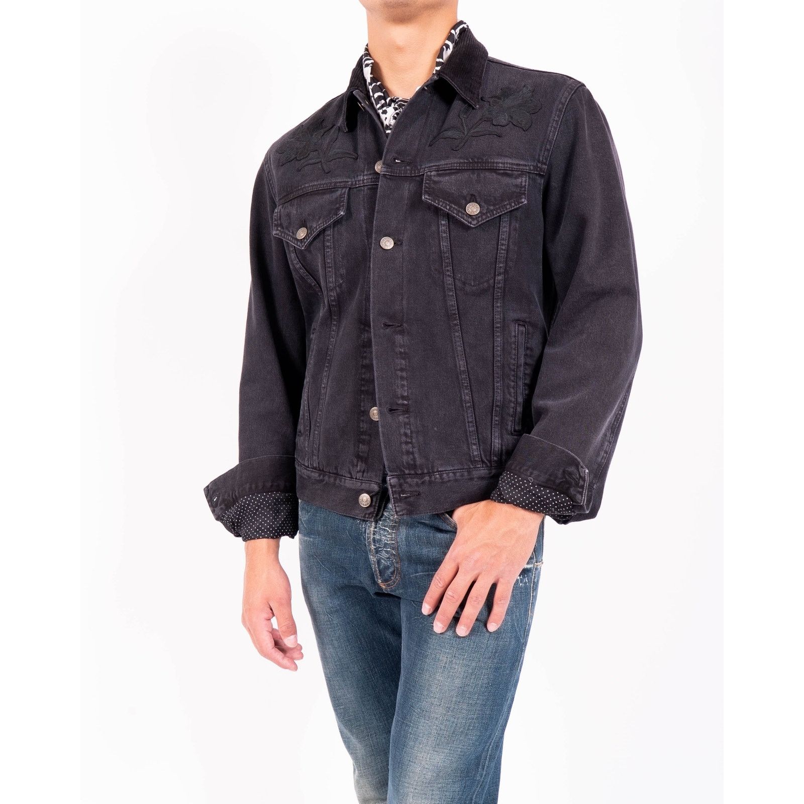 Gucci SS16 ,,L’aveugle par amour'' Embroidered Denim Jacket Size US M / EU 48-50 / 2 - 1 Thumbnail