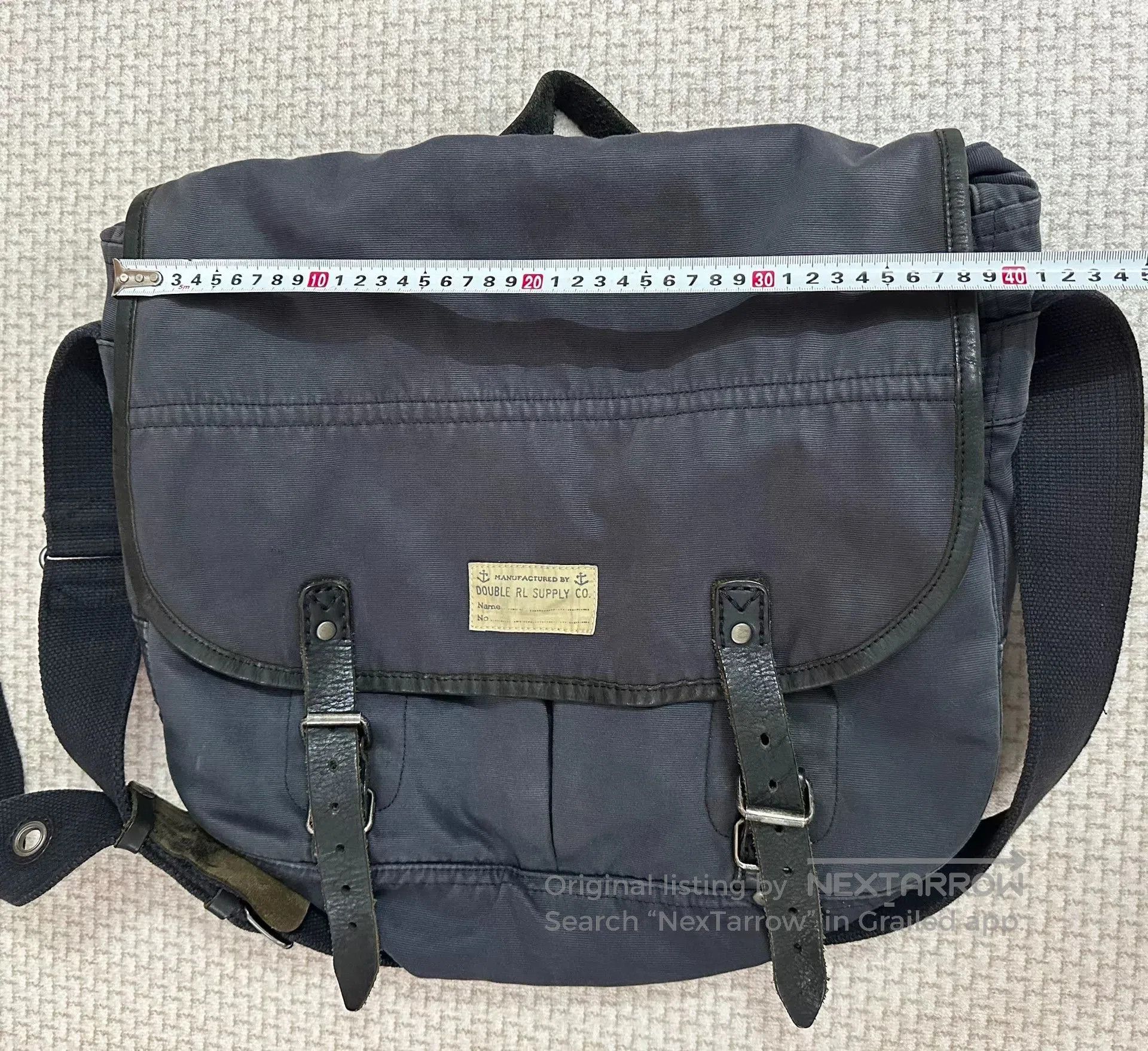 RRL Ralph Lauren RRL Double RL Canvas Leather Messenger Bag. Size ONE SIZE - 8 Thumbnail