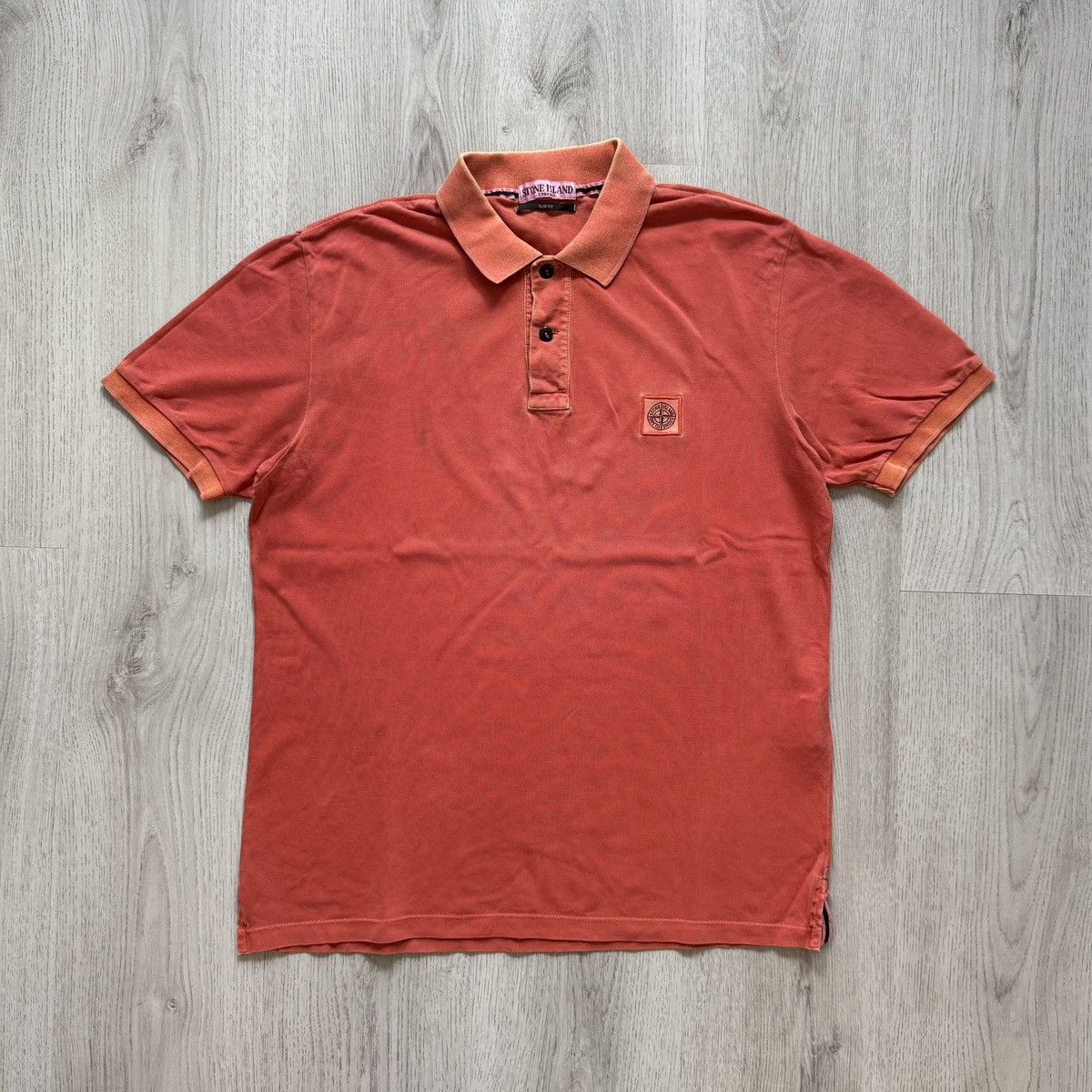 Other Vintage Stone Island Polo Garment Dyed Lava Orange Shirt Size US XL / EU 56 / 4 - 2 Thumbnail