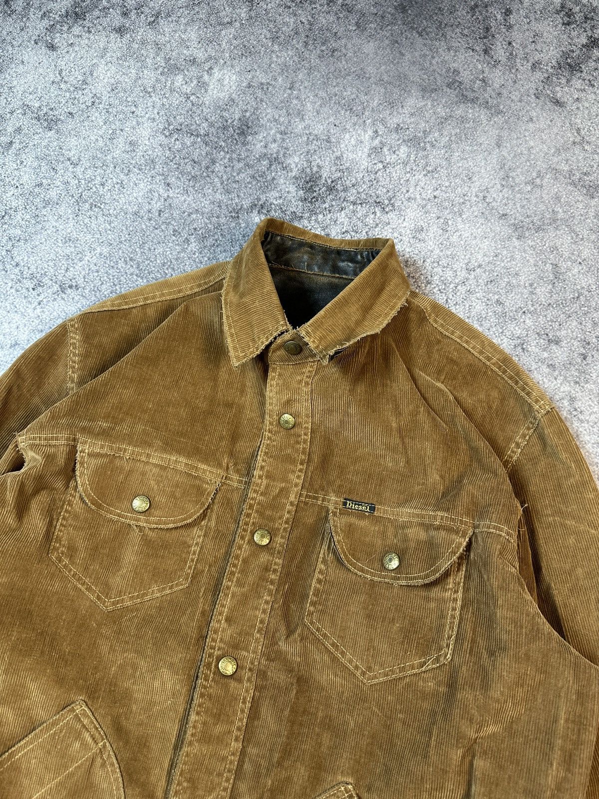 Diesel Y2K Vintage Corduroy Diesel Reversible Jacket Streetwear L Size US L / EU 52-54 / 3 - 2 Thumbnail