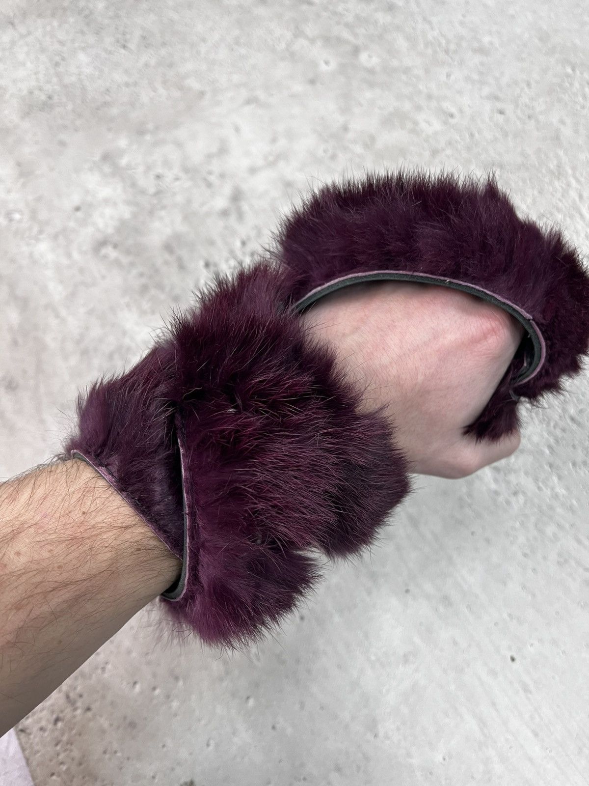 Japanese Brand × Vintage Vintage Belts Y2K fur Punk leather belt Japanese Size ONE SIZE - 5 Thumbnail