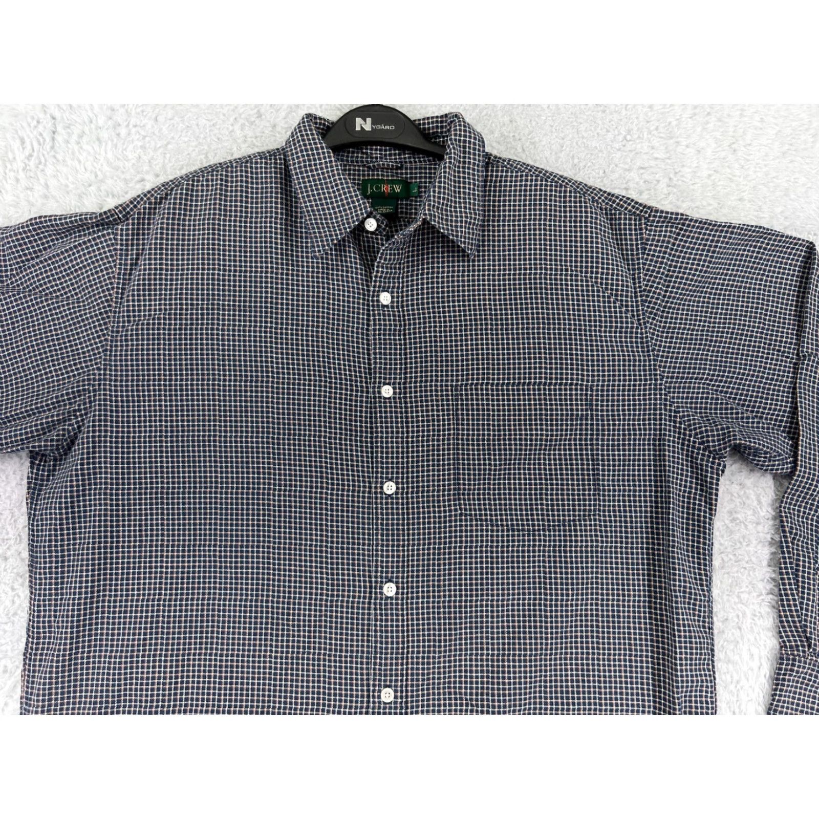 J.Crew J.CREW Button-Up Shirt Mens Large Blue Beige Red Plaid 100% Cotton Pocketed Fall Season Comfortable Casual Workwear Mens L Blue Plaid Shirts Size US L / EU 52-54 / 3 - 5 Thumbnail
