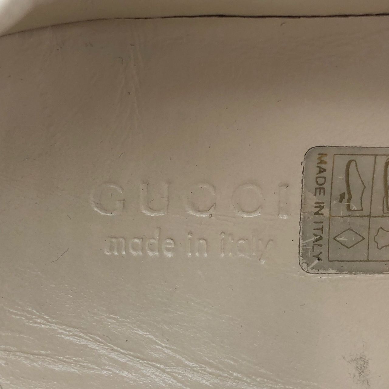 Gucci Gucci Womens Ivory Rhyton Logo Leather Sneakers Size 36 Low- Size US 6 / IT 36 - 2 Thumbnail