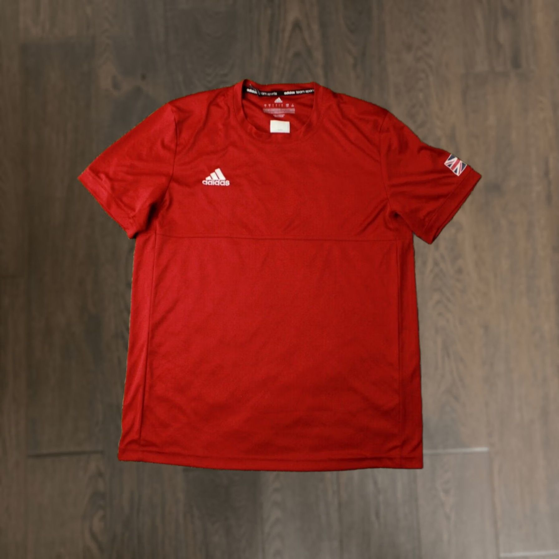 Adidas ADIDAS Team Sports Jersey Shirt Men L Red 2018 Adidas Performance T-Shirt Sports 54 cm Pit to Pit Mens Size US L / EU 52-54 / 3 - 1 Thumbnail