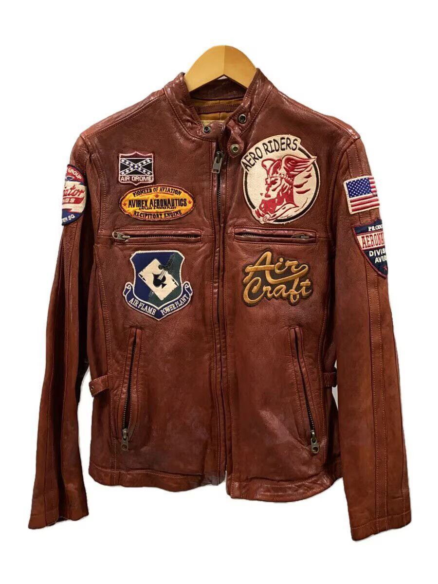 Avirex Avirex Plain Goat Leather Single Rider Jacket Red Size US M / EU 48-50 / 2 - 1 Thumbnail