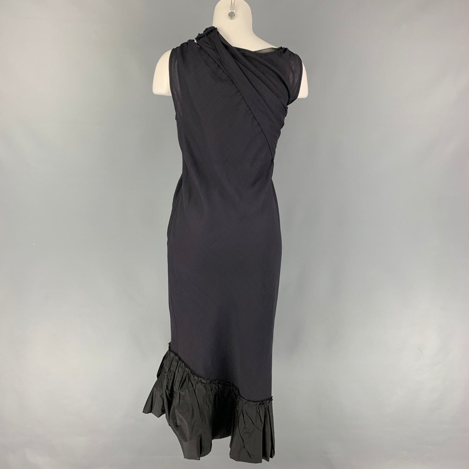 Vera Wang VERA WANG Size 4 Navy Wool Polyester Sleeveless Dress Size S / US 4 / IT 40 - 3 Thumbnail