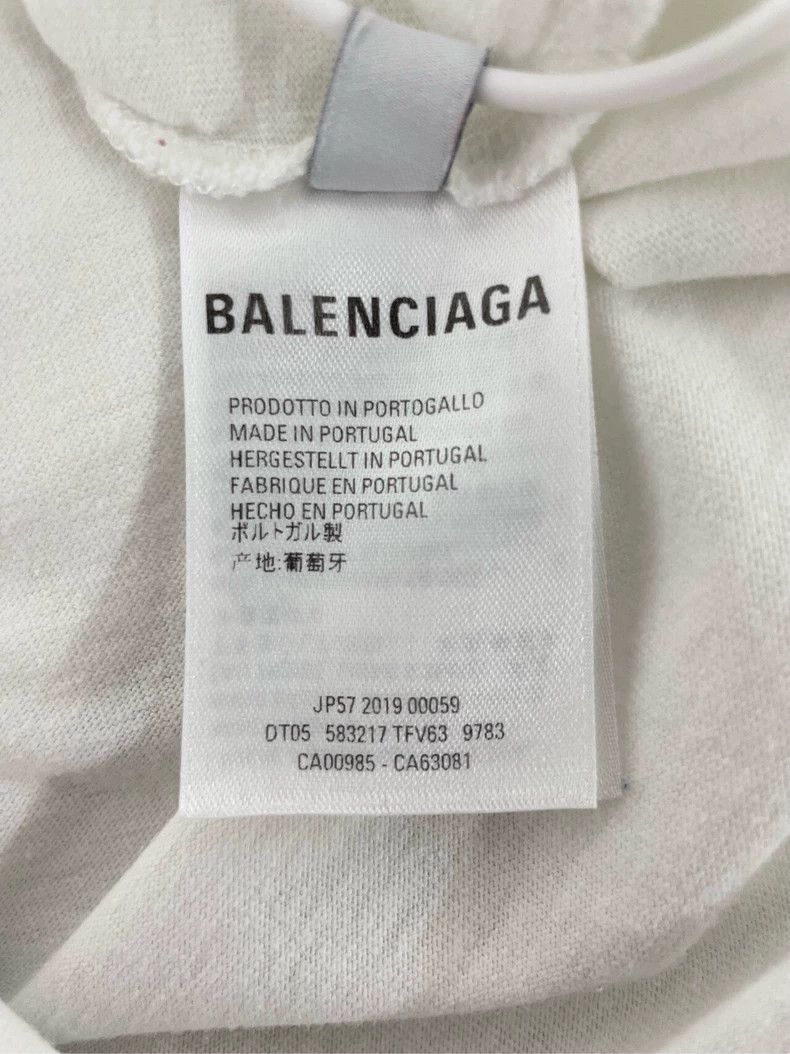 Balenciaga Balenciaga White Cursive Letter Printed Crewneck Short Sle Size US XS / EU 42 / 0 - 7 Thumbnail