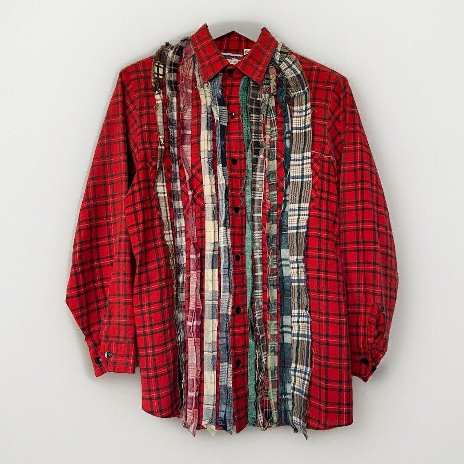 Needles Needles Rebuild Japan Men's M Ribbon Flannel Shirt Nepenthes Size US M / EU 48-50 / 2 - 1 Thumbnail