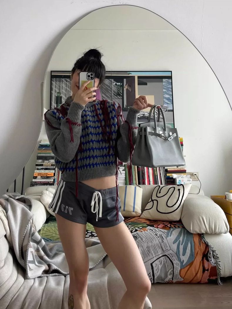 Loewe LOEWE Colorful short wool sweater with fringe decoration Size S / US 4 / IT 40 - 9 Thumbnail