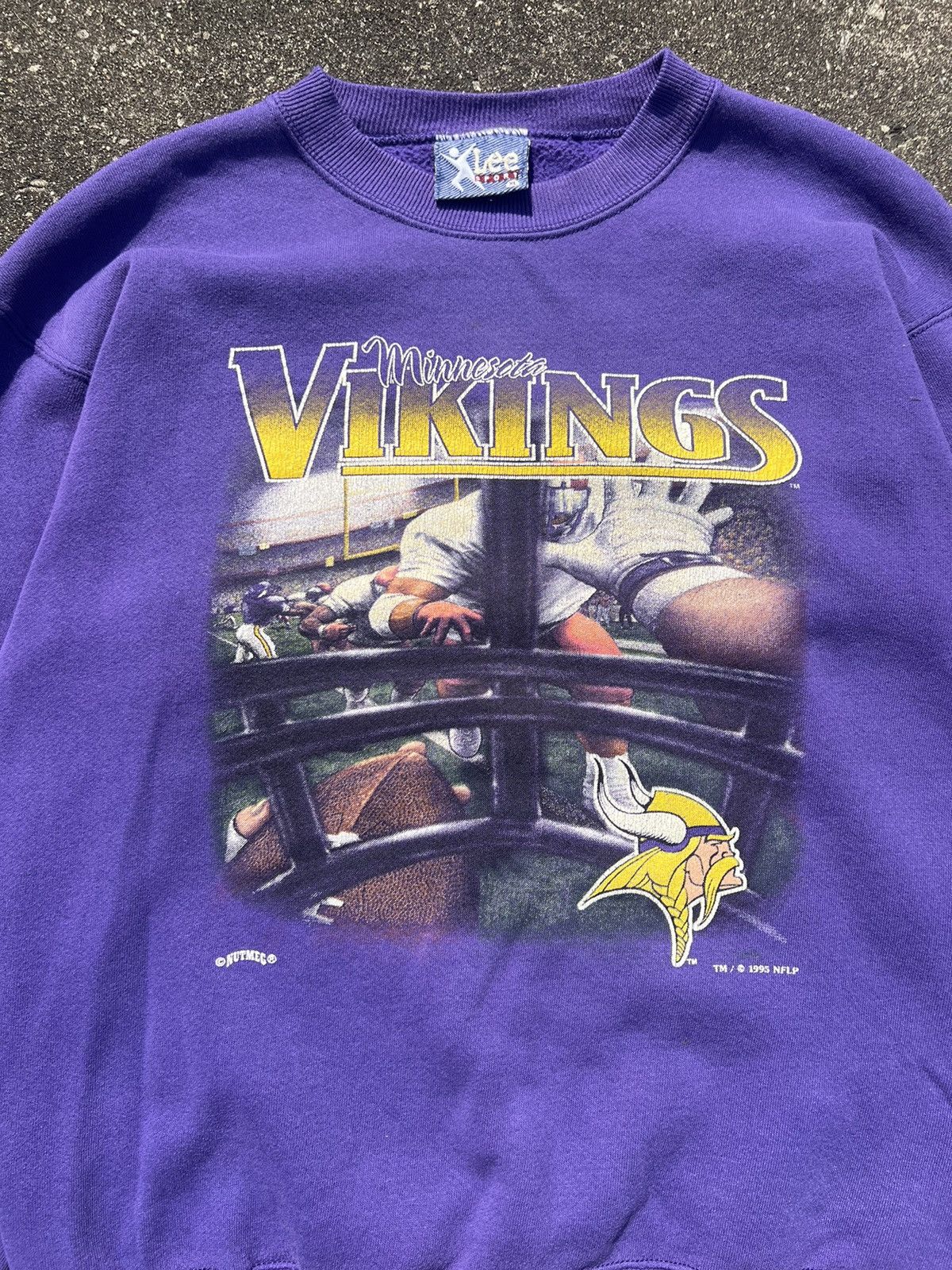 Nutmeg × Vintage Vintage Minnesota Vikings Sweatshirt Size US XL / EU 56 / 4 - 2 Thumbnail