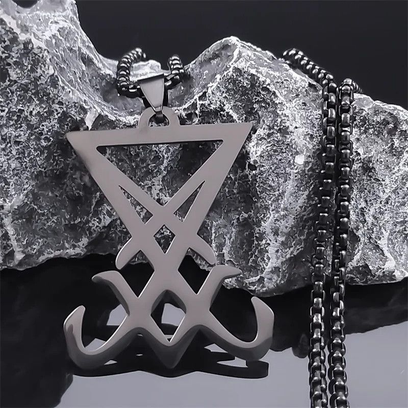 Jewelry Sigil Church of Satan Pendant Necklace Emblem Talisman Size ONE SIZE - 2 Thumbnail