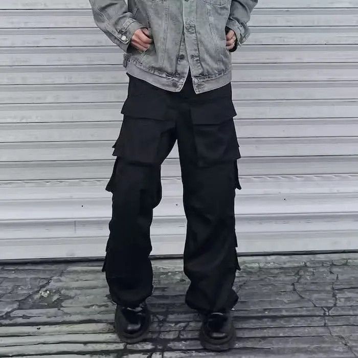 Japanese Brand × Vintage Black Cargo Pants Size US 30 / EU 46 - 1 Thumbnail