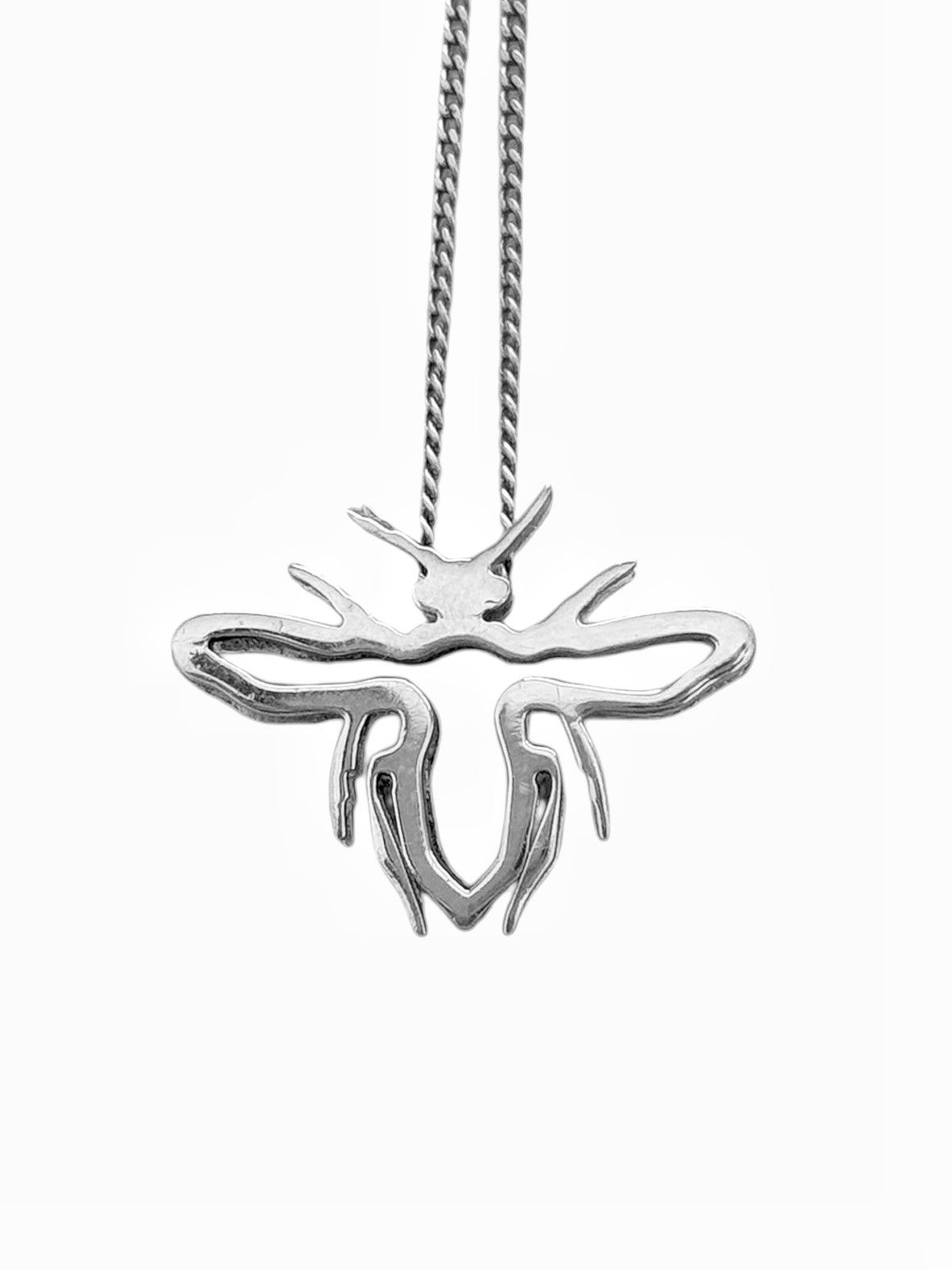 Hedi Era Silver Dior Bee Pendant Necklace