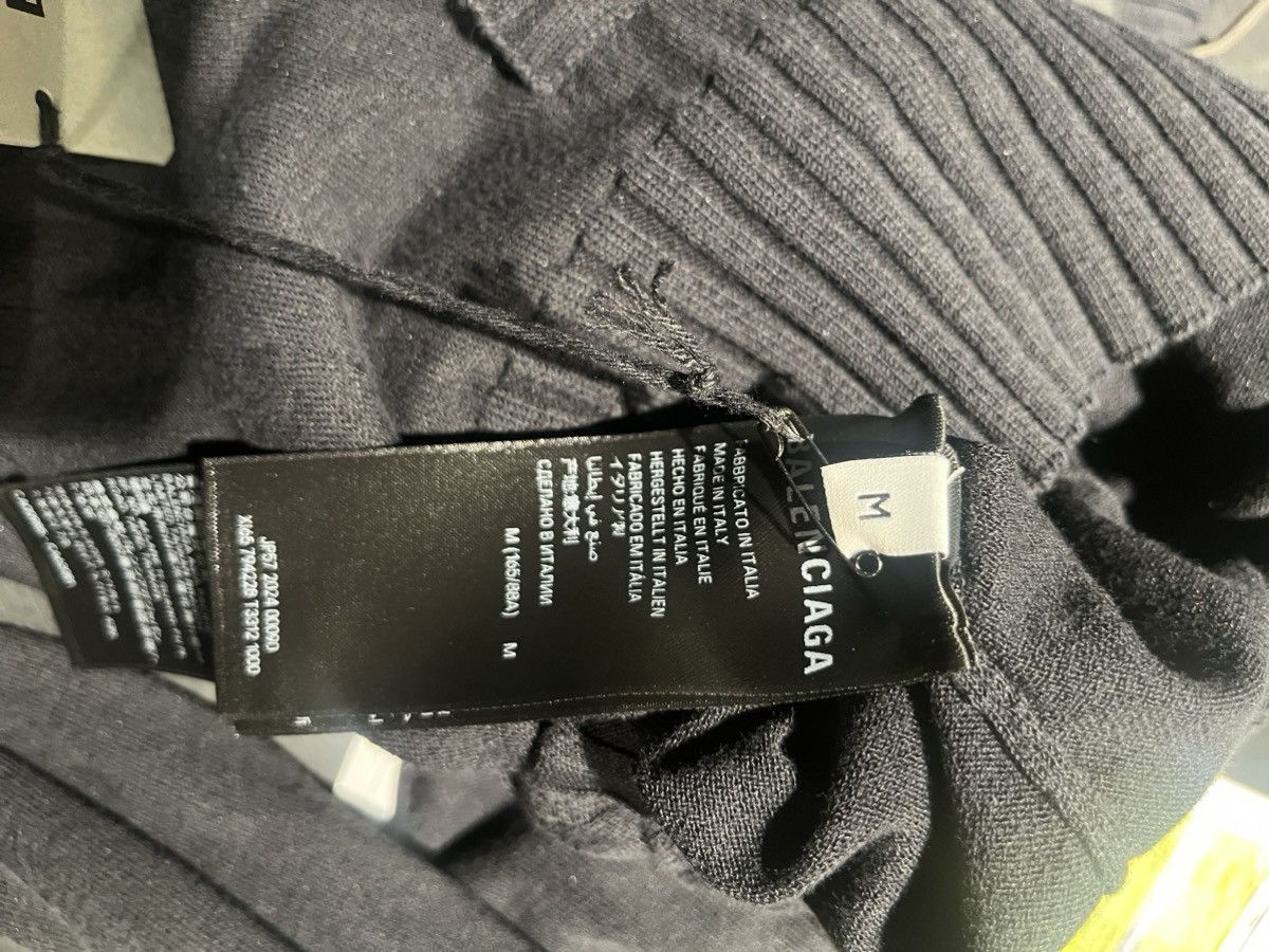 Balenciaga BB PARIS ICON KNOTTED FITTED ZIP-UP JACKET IN BLACK Size M / US 6-8 / IT 42-44 - 8 Thumbnail
