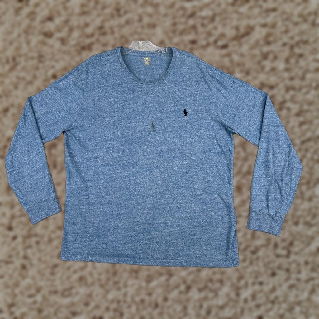 Polo Ralph Lauren Polo Ralph Lauren Shirt Men XL Blue Long Sleeve Cotton Jersey Logo Crew Neck City Theme Regular Fit Adults Size US XL / EU 56 / 4 - 1 Thumbnail