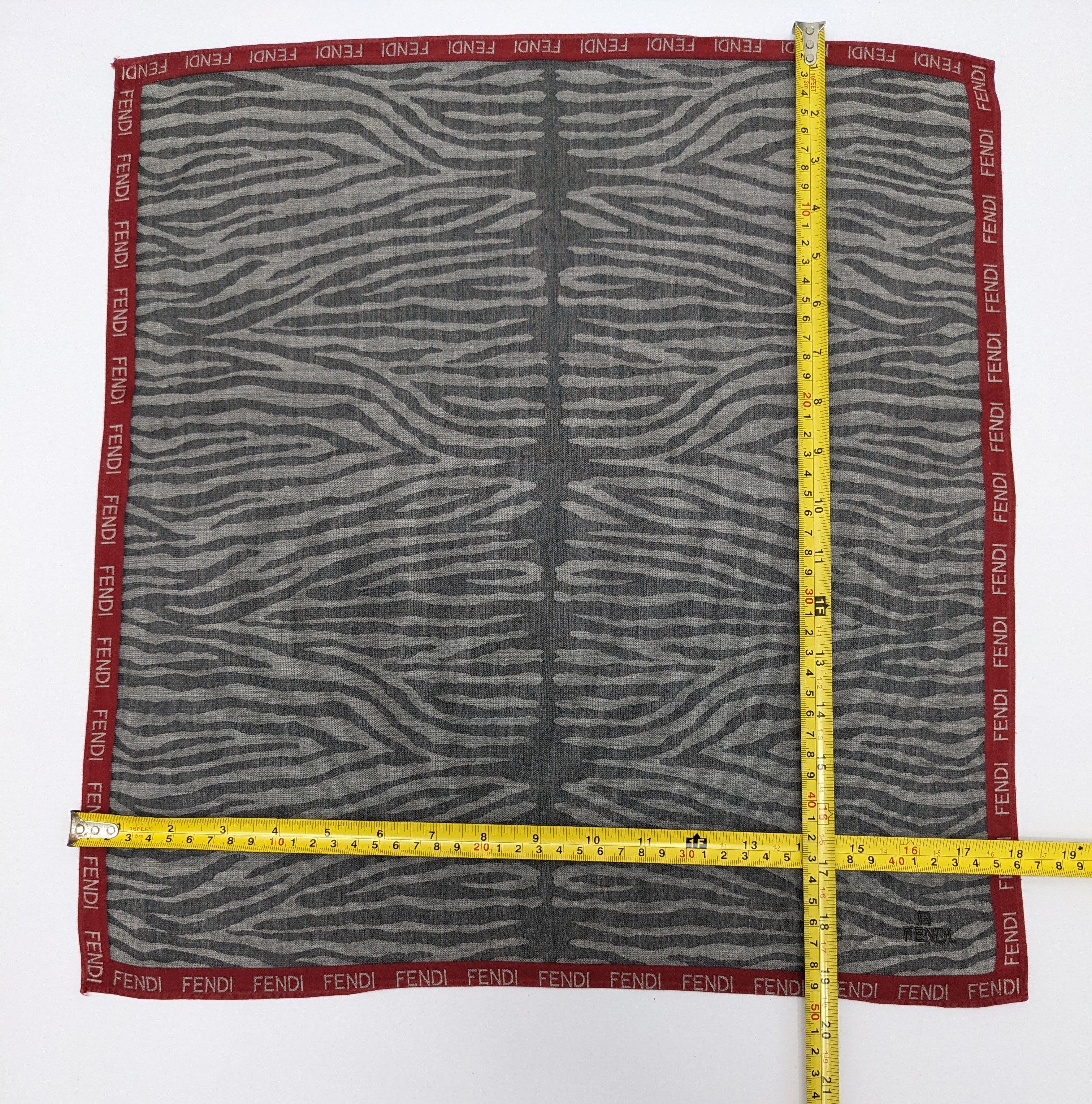 Fendi Fendi Italian Designer Handkerchief Zebra Pattern Size ONE SIZE - 4 Thumbnail