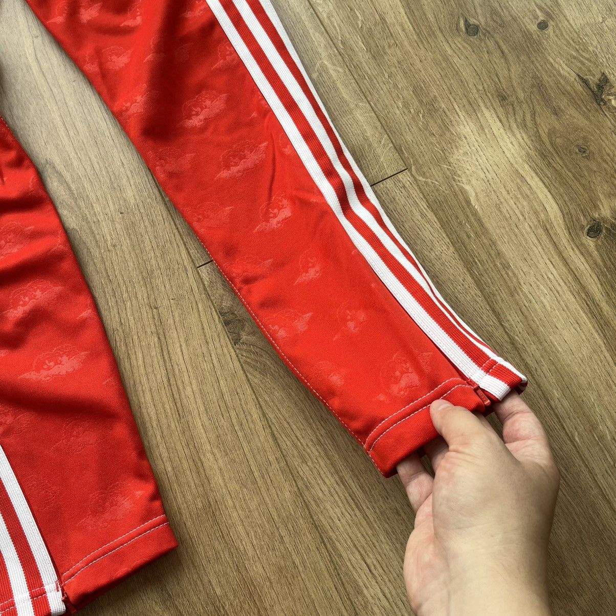 Adidas Adidas x Fiorucci Red Zip Ankle Angel Embossed Print Jogger Size 28" / US 6 / IT 42 - 3 Thumbnail