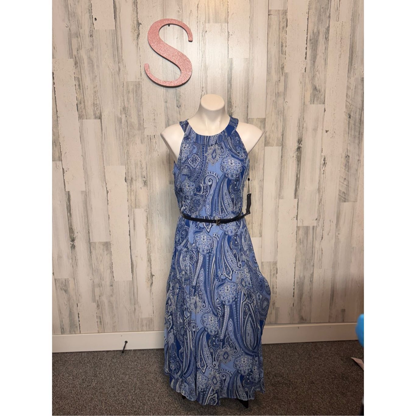 Tommy Hilfiger Tommy Hilfiger Blue Paisley Halter Maxi Dress Size 6 Size S / US 4 / IT 40 - 1 Thumbnail