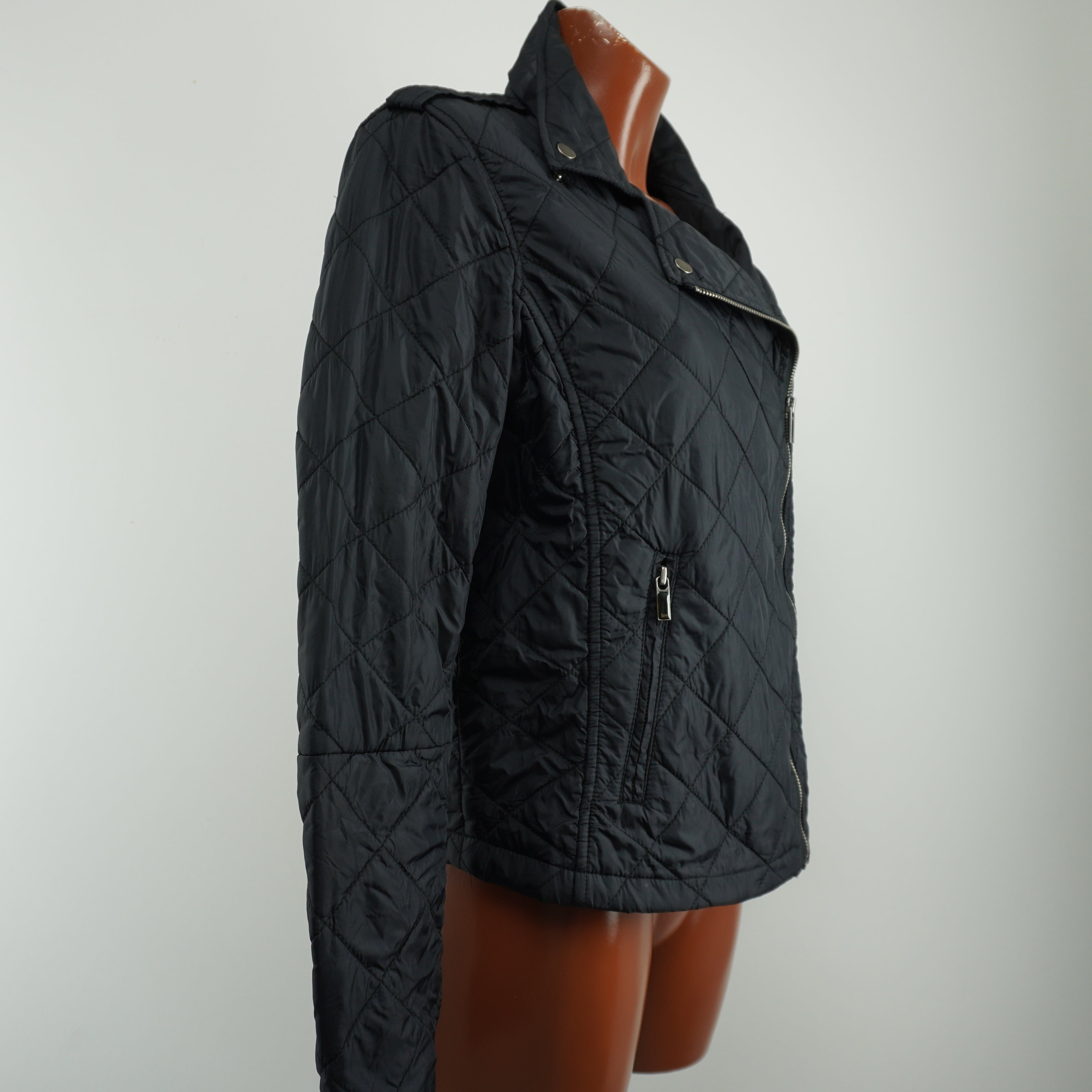 Lee Used Women's Lee Black Bomber Jacket Size L / US 10 / IT 46 - 3 Thumbnail